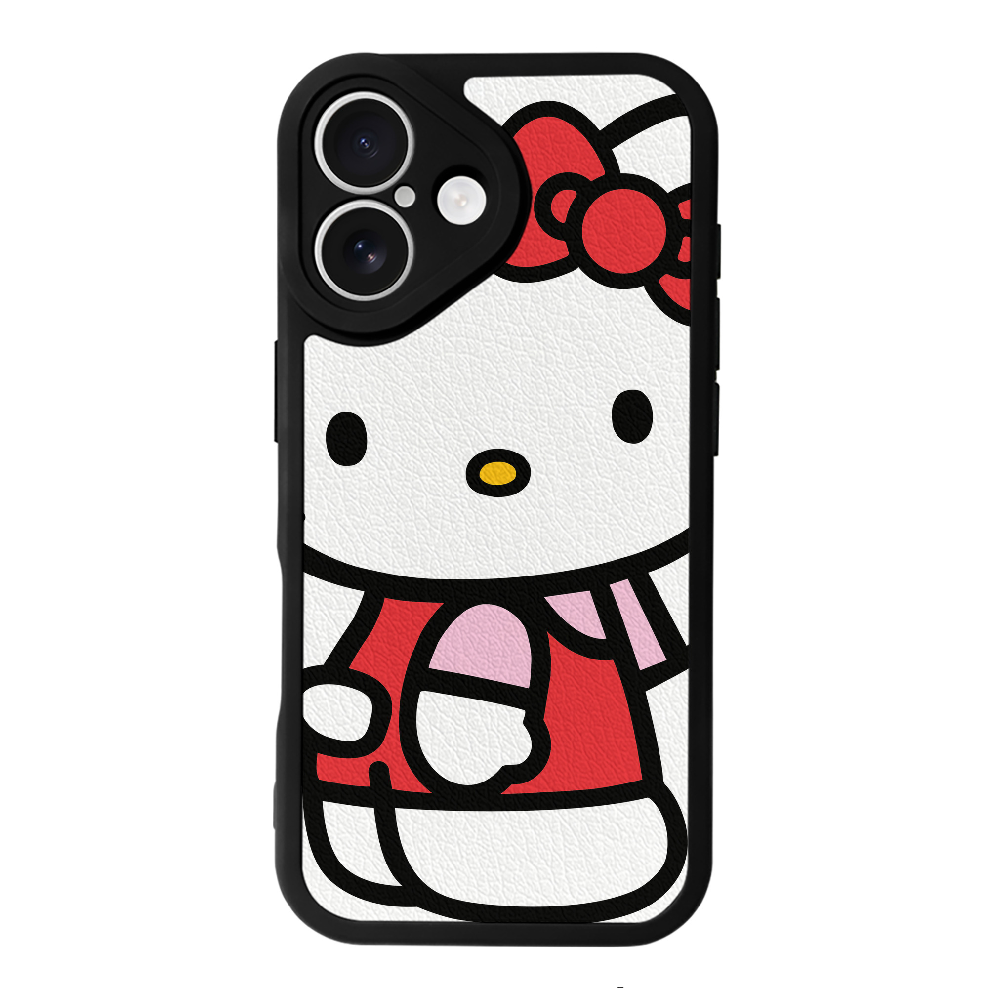 （画像用） Hello Kitty ハローキティ 【iPhone 16シリーズ対応】シリコンスマホケース（レザー調） 材質：シリコン